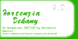hortenzia dekany business card